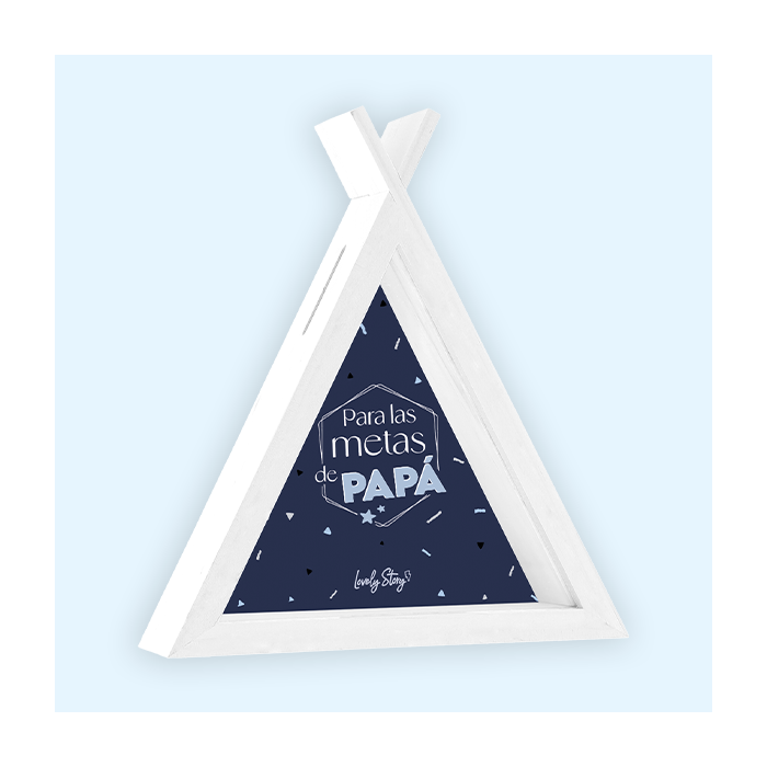 HUCHA DE MADERA TIPI - PARA LAS METAS DE PAPÁ