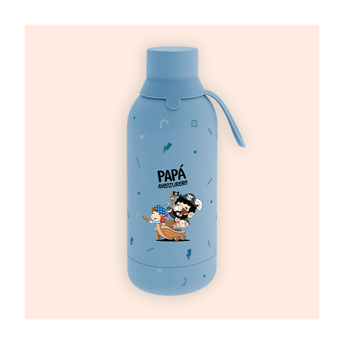 BOTELLA TÉRMICA 500ML - PETROL BLUE PAPÁ AVENTURERO