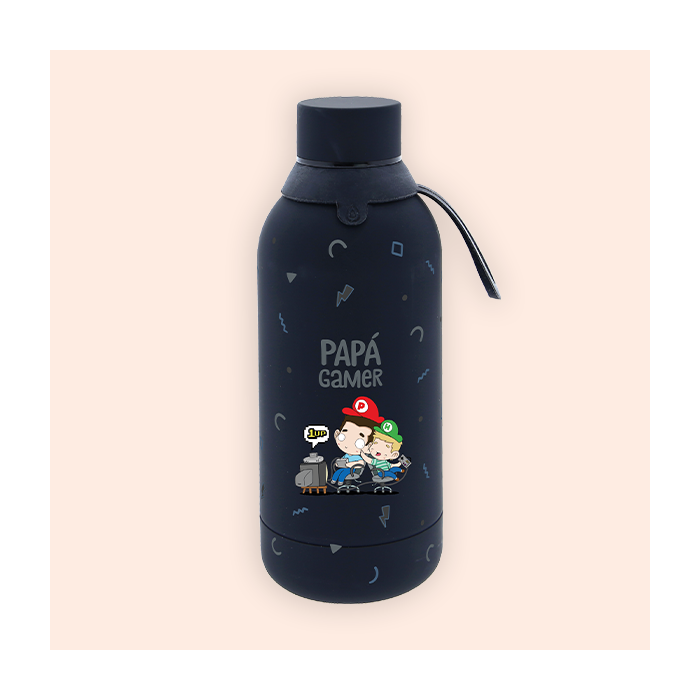 BOTELLA TÉRMICA 500ML - BLACK PAPÁ GAMER