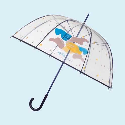 Paraguas transparente - Píntate una sonrise con permanente