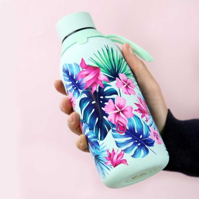 🌴 Botella Térmica Mint Tropical: Frescura y Estilo en tus Bebidas! 💦