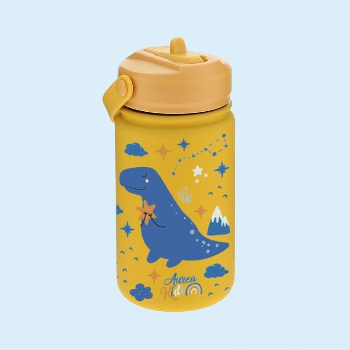 Botella térmica adaptador infantil con pajita - Moustard dino