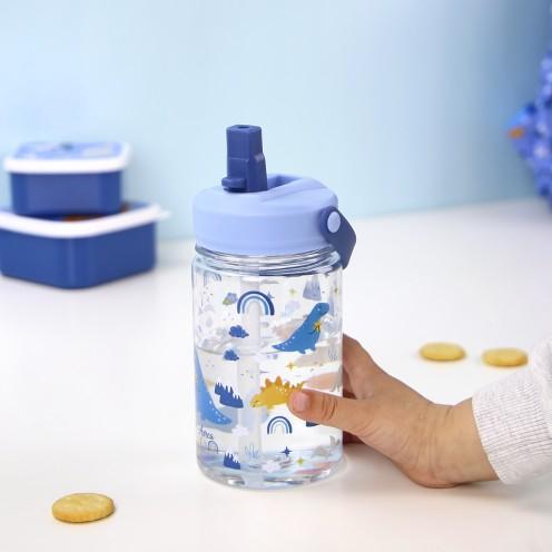 ELKUAIE Botella de agua para niños con pajita, la botella de agua es apta  para lavavajillas y libre de BPA.