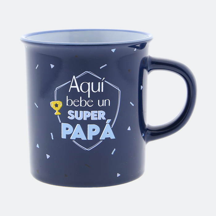 Taza vintage 430ml Aquí bebe un super papá