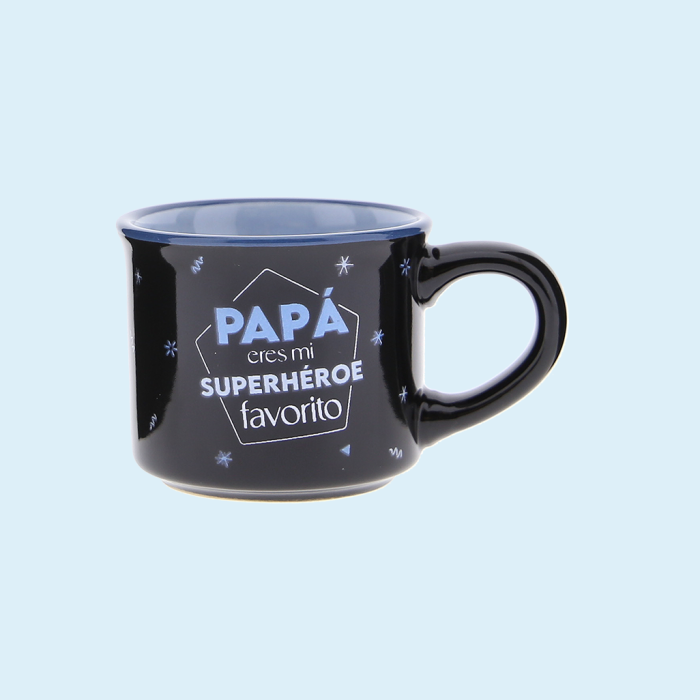 Taza mini 50ml Papá, eres mi superhéroe favorito