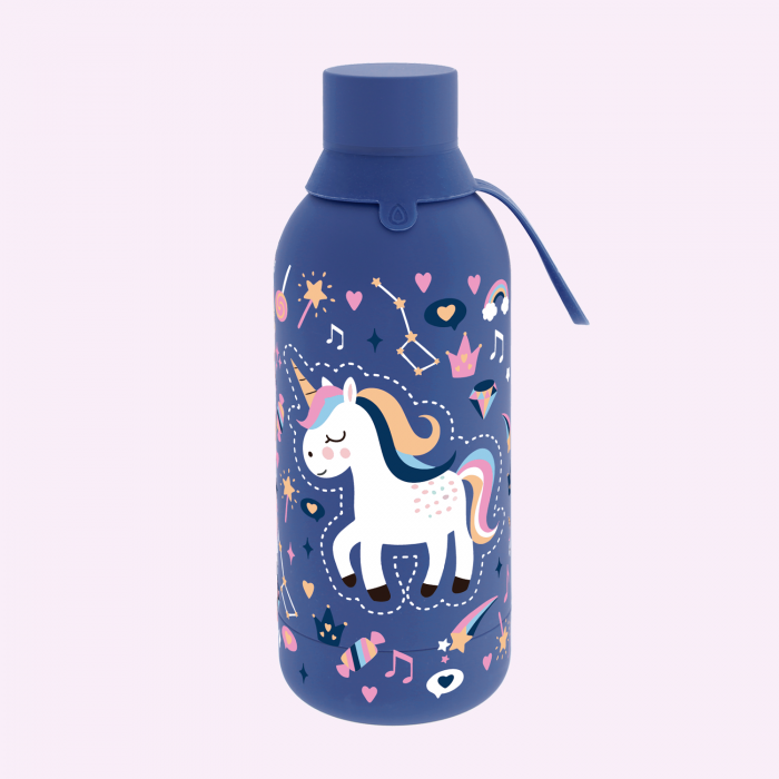 BOTELLA TÉRMICA INFANTIL - DARK BLUE UNICORN