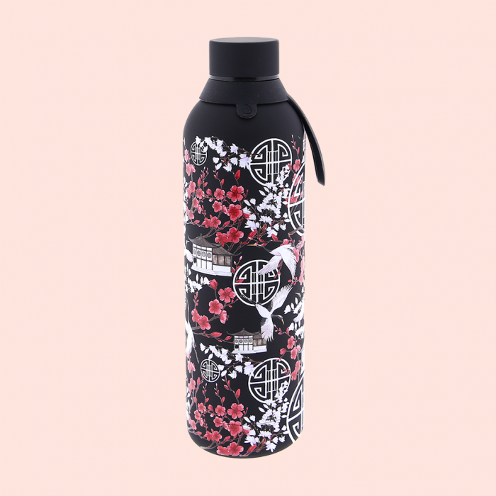 BOTELLA ACERO INOXIDABLE 710ML BLACK JAPAN VIBES