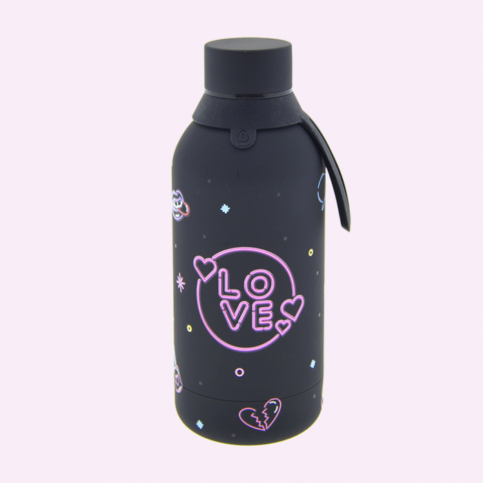 BOTELLA TÉRMICA 500ML - BLACK NEON GIRL POWER