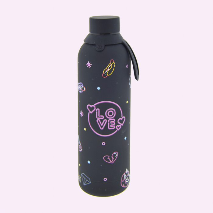 Botella Térmica 710ml - Black Neon Girl Power