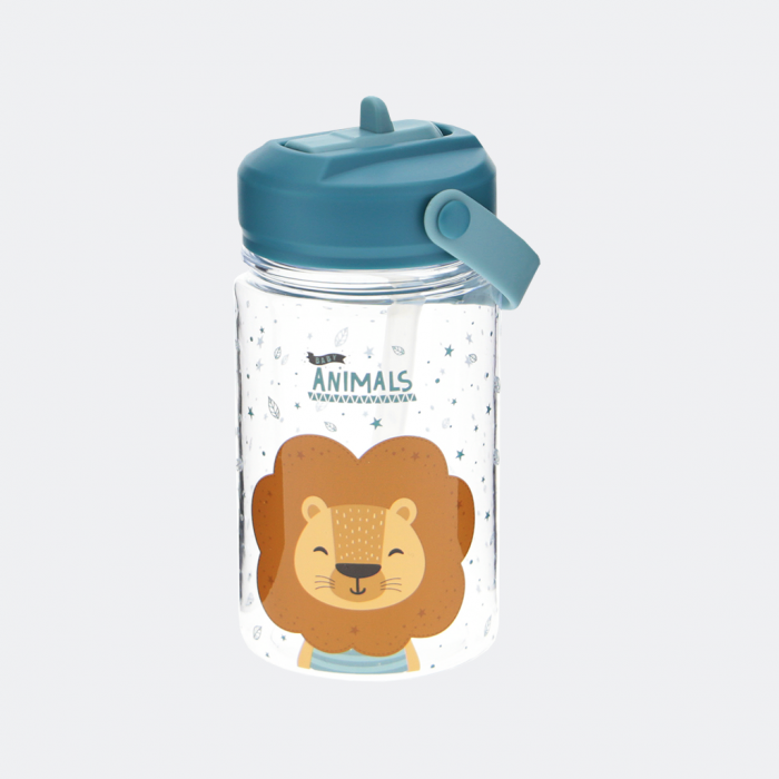 BOTELLA TRITÁN 350ML ADAPTADOR INFANTIL CON PAJITA - LION