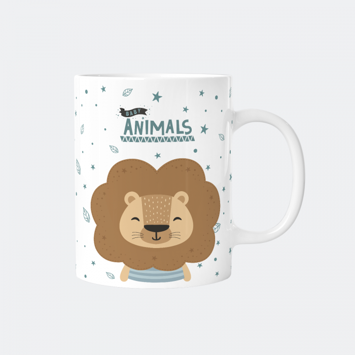 TAZA INFANTIL PLÁSTICO 330ML - LION