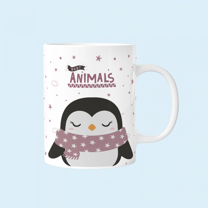 TAZA INFANTIL PLÁSTICO 330ML - PENGUIN