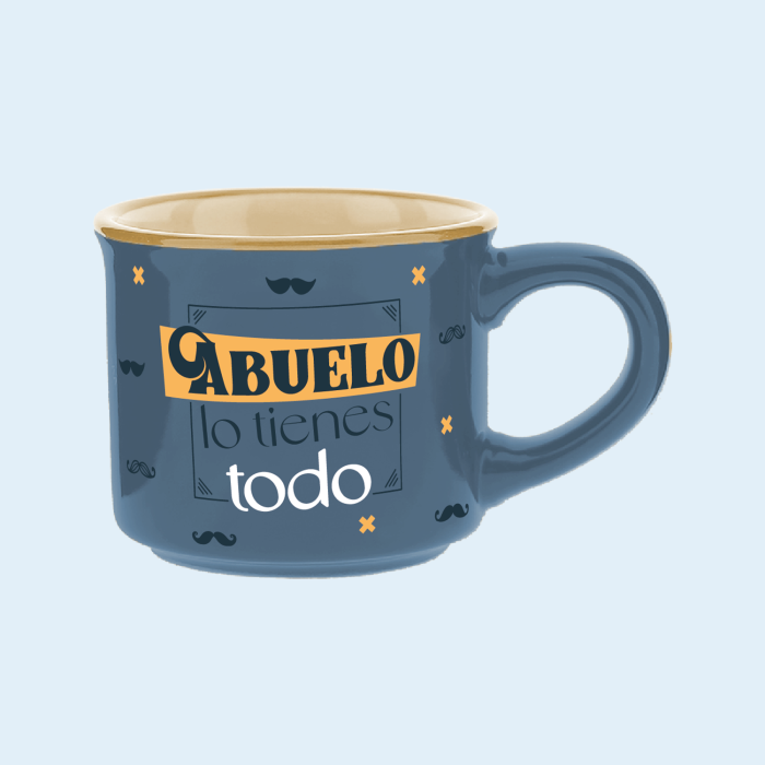 Set de 2 tazas mini 50ml - Abuelo y abuela