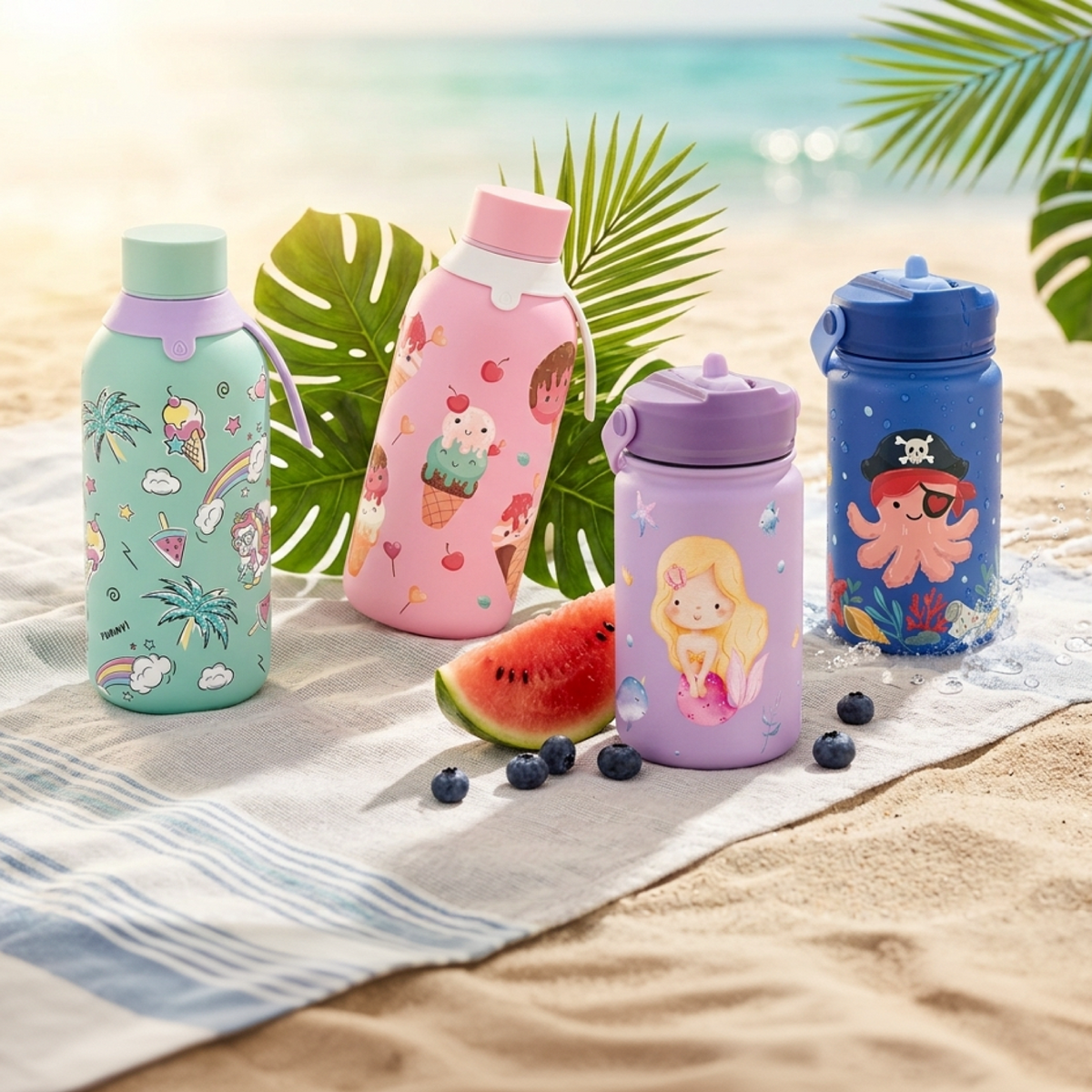 Botellas y portalimentos de verano — Aurea Kids