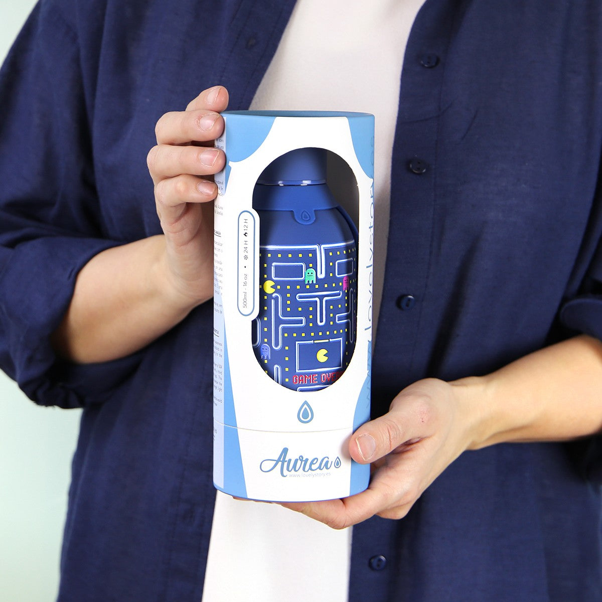 Botella de acero inoxidable - Gamer Pacman