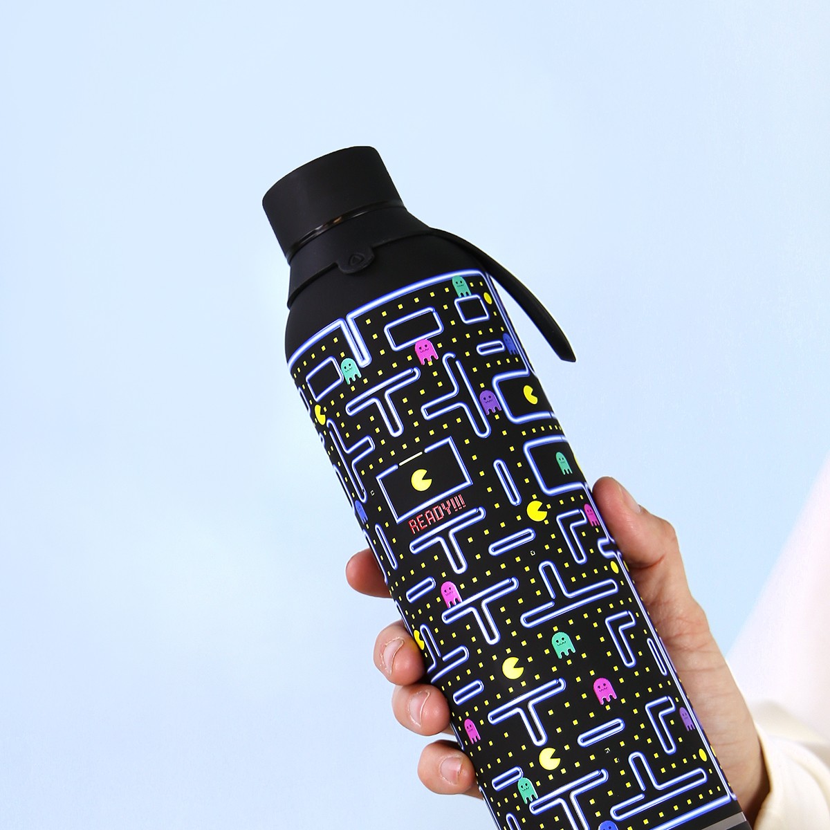 Botella 600ml +Altavoz - Gamer Pacman