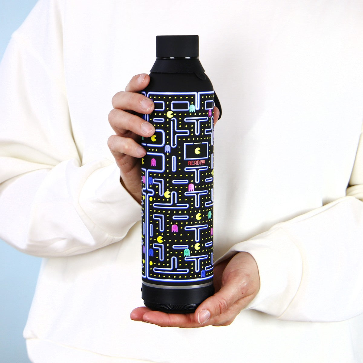 Botella 600ml +Altavoz - Gamer Pacman