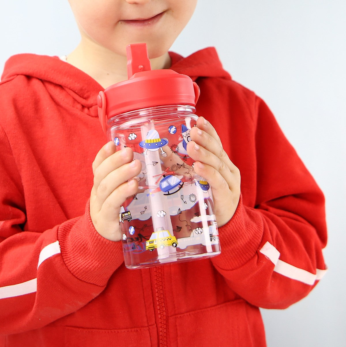 Botella Tritán 350ml Adaptador Infantil Con Pajita - Cars