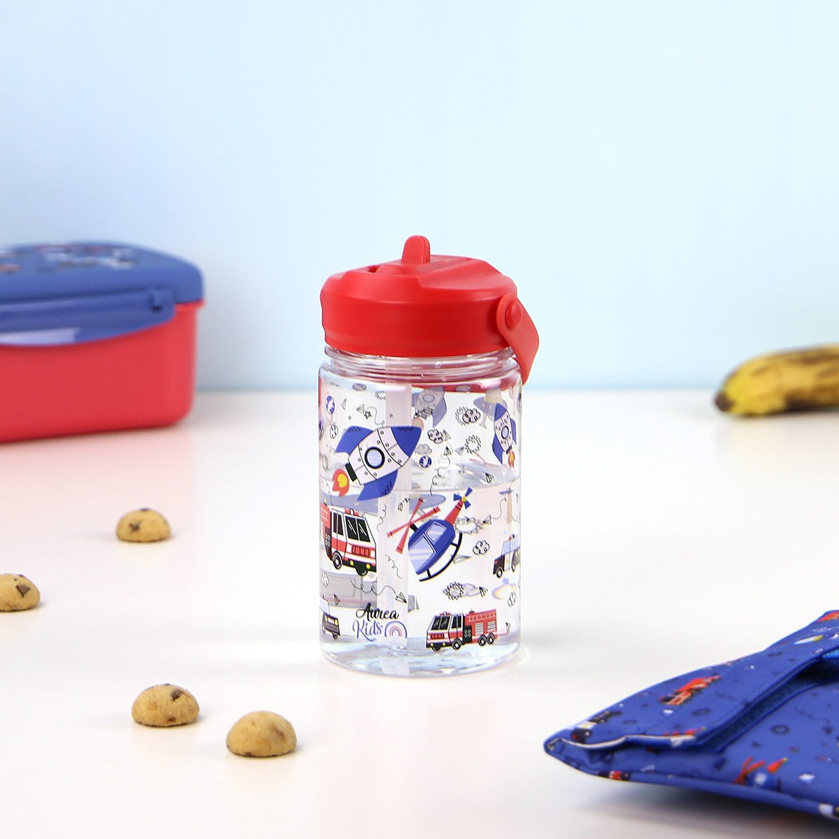 Botella Tritán 350ml Adaptador Infantil Con Pajita - Cars