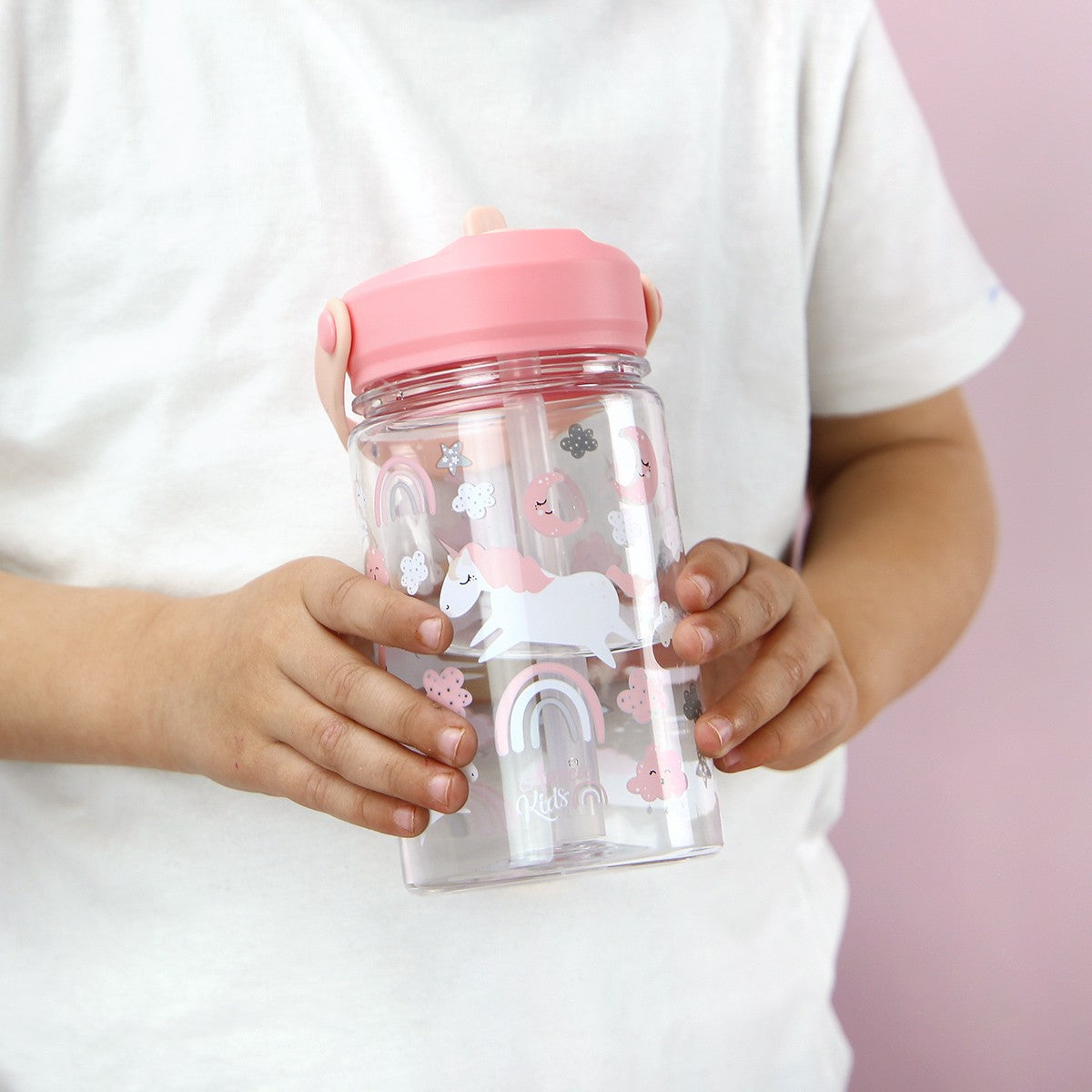 Botella Tritán 350ml Adaptador Infantil Con Pajita - Fantasy