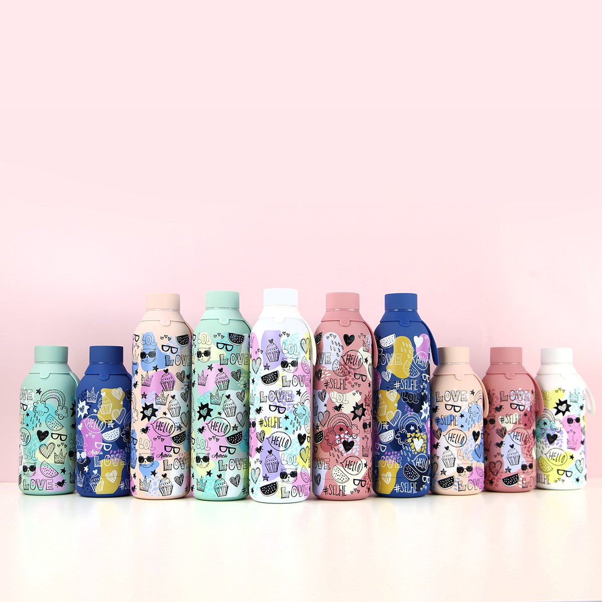 Botella 600ml +Altavoz - Pink Hello Girl