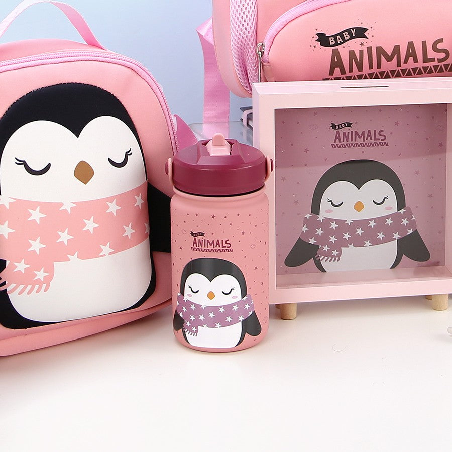 Botella Acero Inoxidable 330ml Adaptador Infantil - 3D Animals