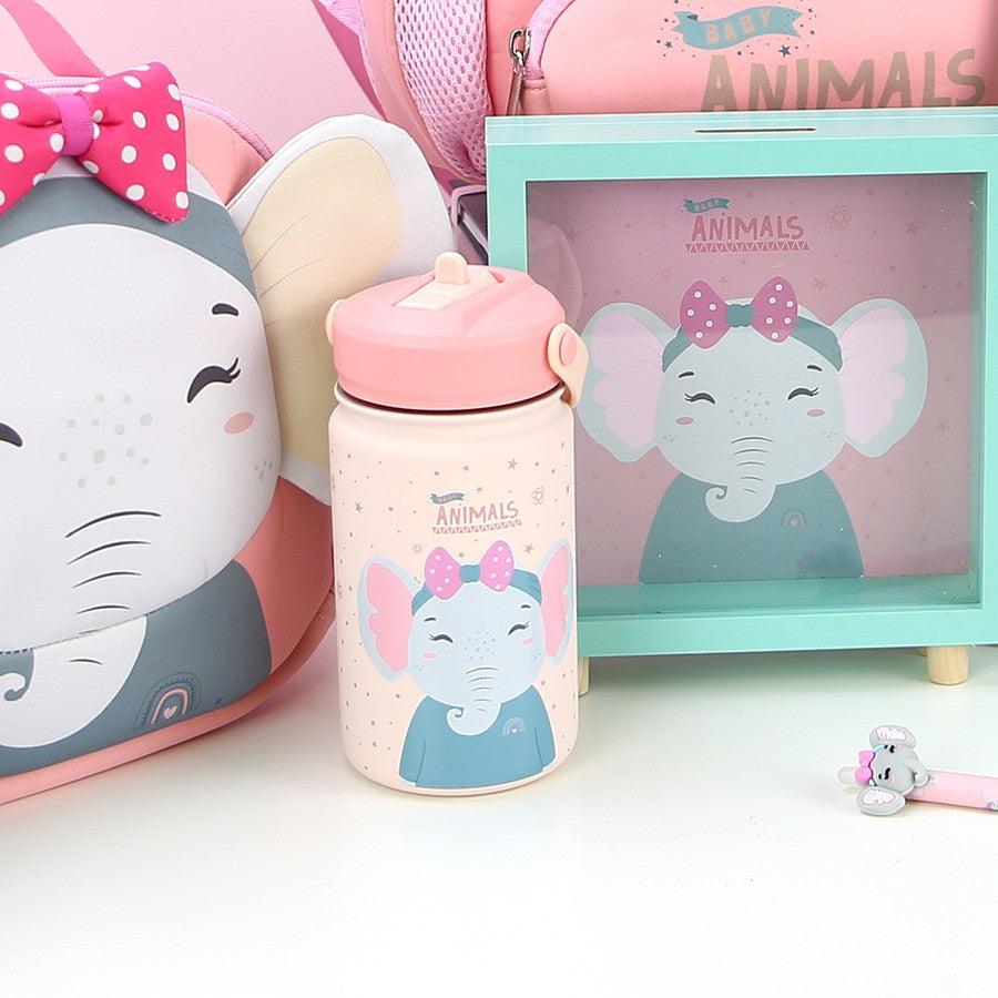 Botella Acero Inoxidable 330ml Adaptador Infantil - 3D Animals