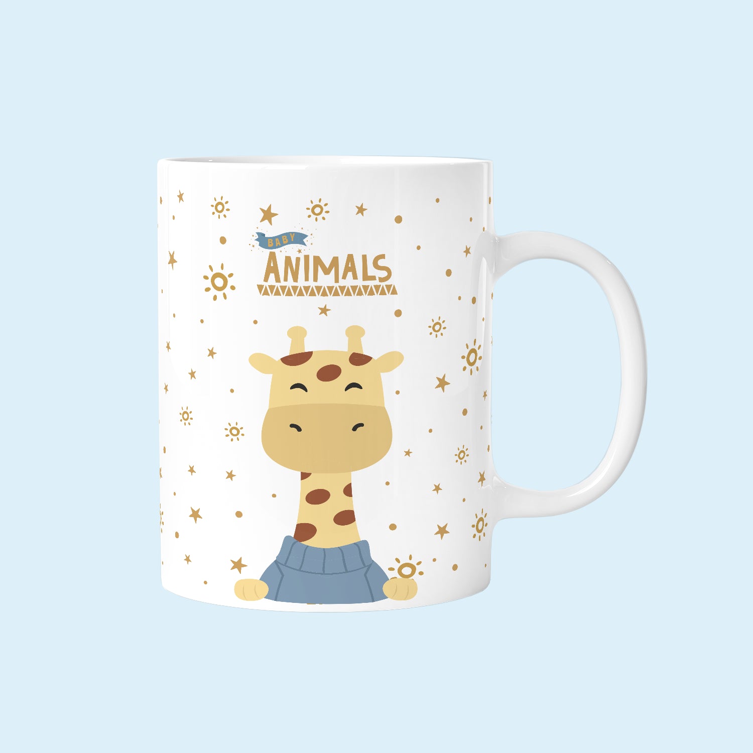 Taza Infantil Cerámica 330ml - 3D Animals