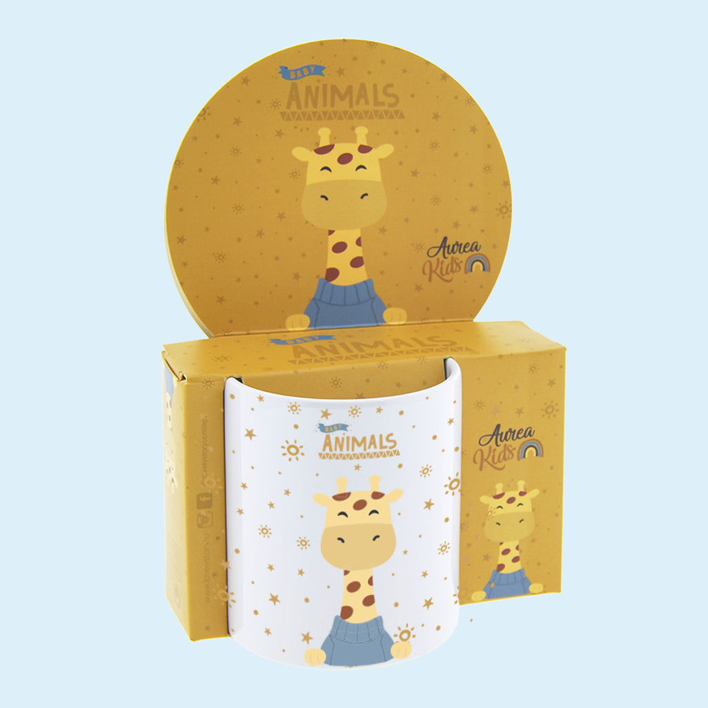 Taza Infantil Cerámica 330ml - 3D Animals