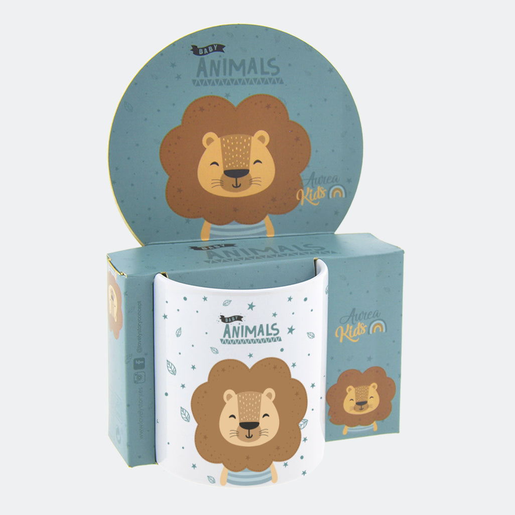 Taza Infantil Cerámica 330ml - 3D Animals