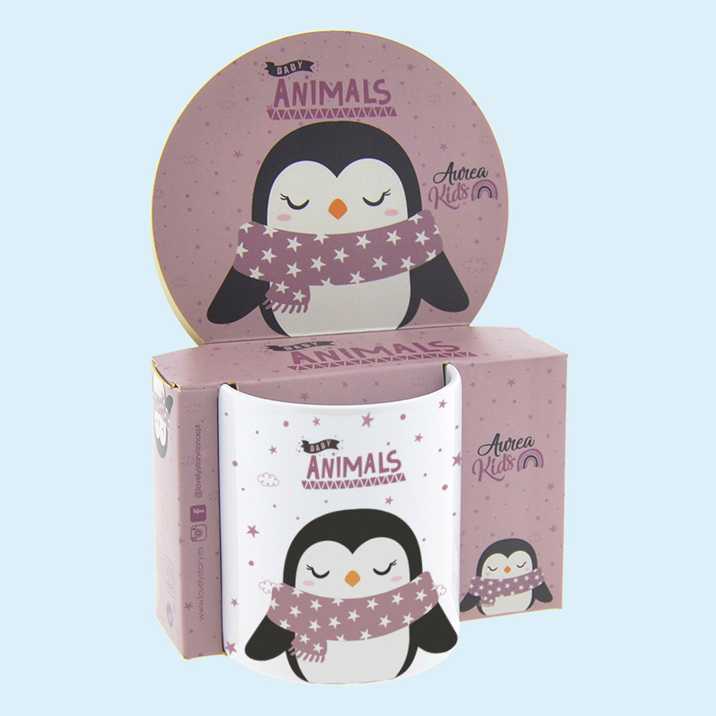 Taza Infantil Cerámica 330ml - 3D Animals