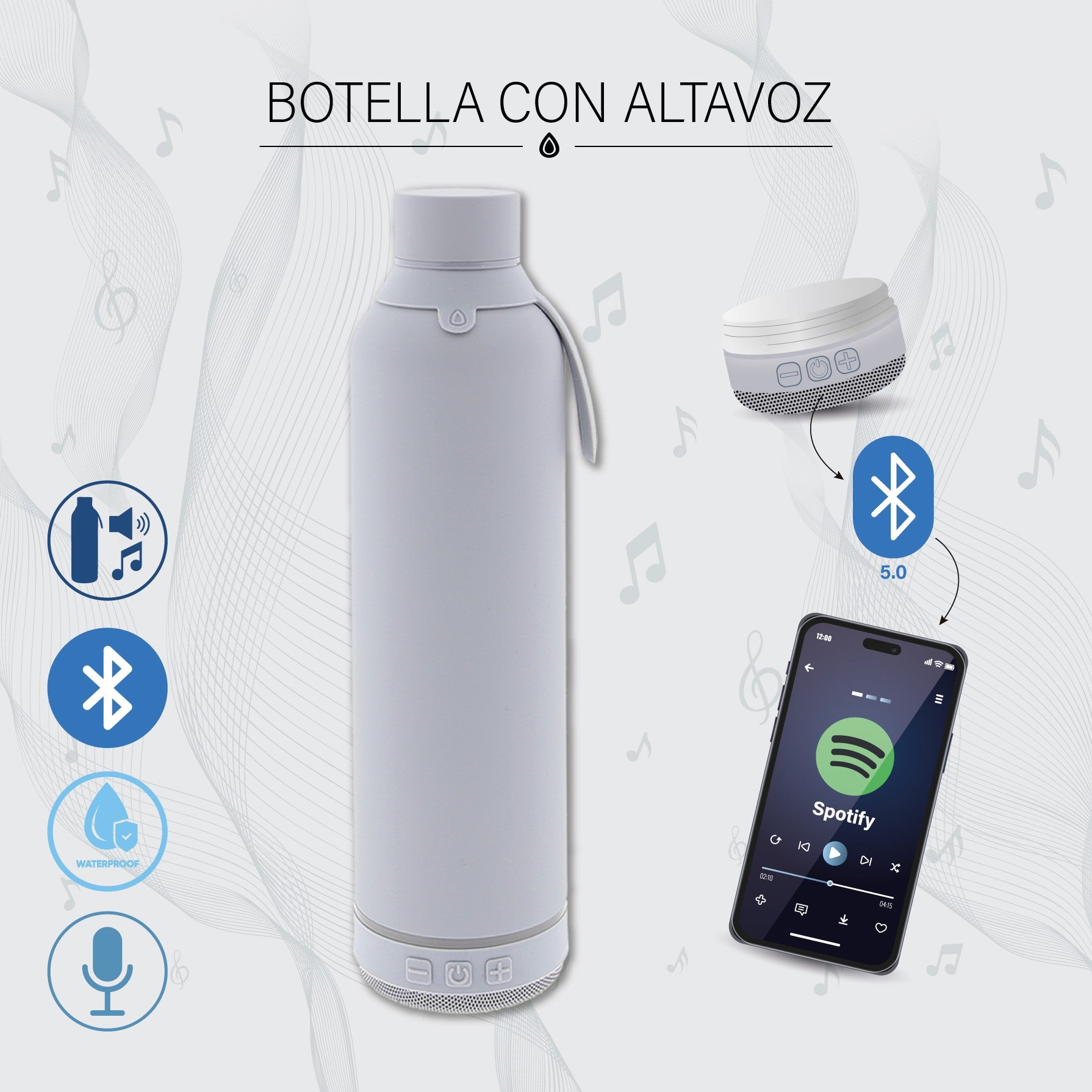 Botella 600ml +Altavoz - Shadow Dahlia Fest