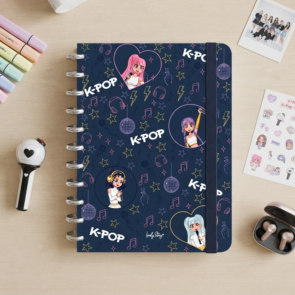 Cuaderno Smartbook Con Sistema de Discos – K-Pop | Lovely Story
