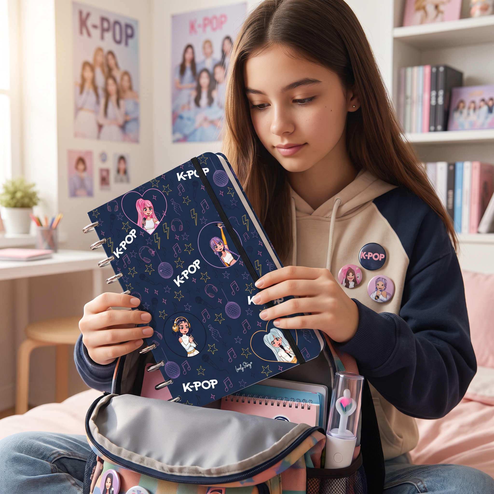 Cuaderno Smartbook Con Sistema de Discos – K-Pop | Lovely Story