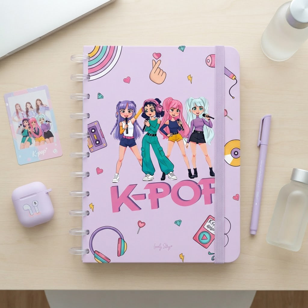 Cuaderno Smartbook Con Sistema de Discos – K-Pop | Lovely Story
