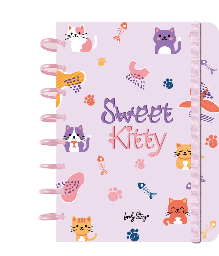 Cuaderno A5 Smart Book - Sweet Kitty - Pink