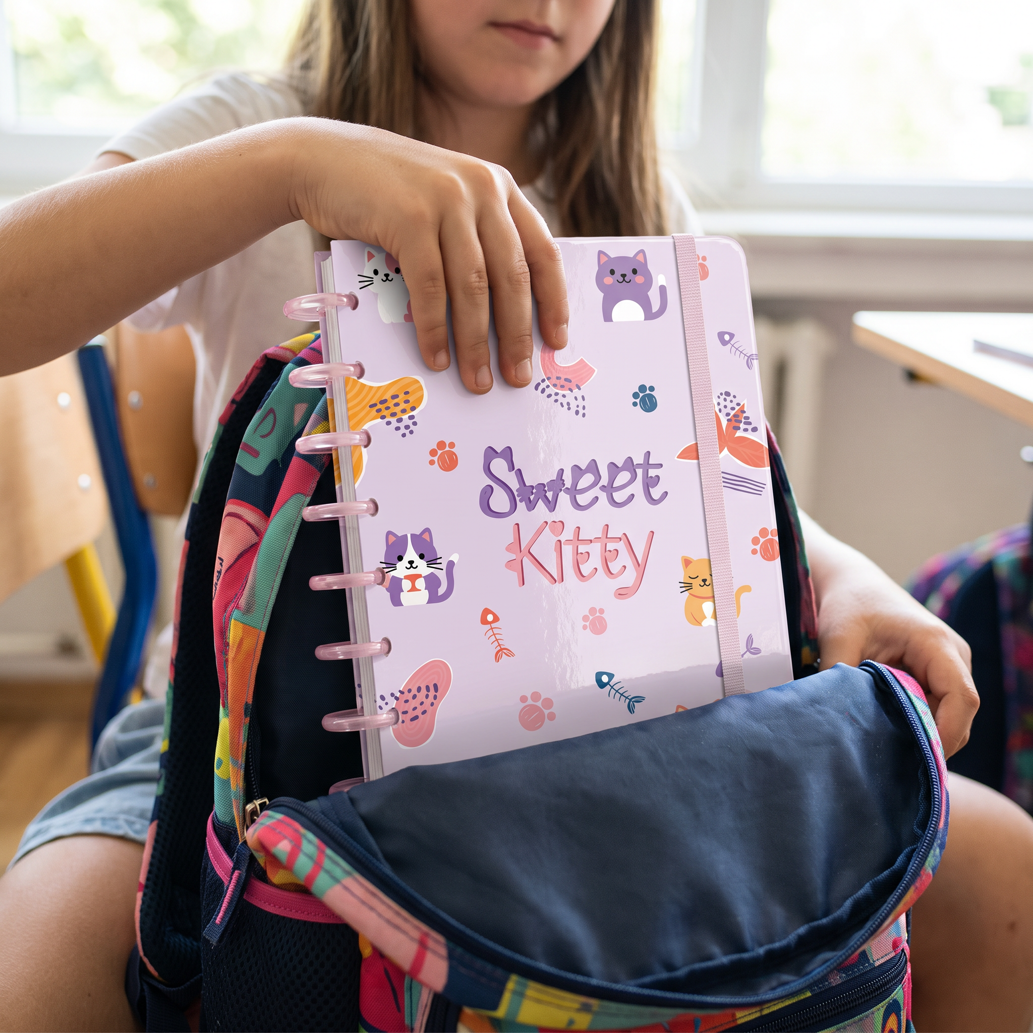 Cuaderno A5 Smart Book - Sweet Kitty - Pink