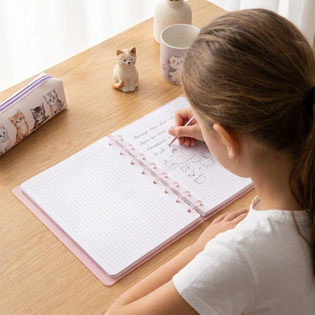 Cuaderno A5 Smart Book - Sweet Kitty - Pink