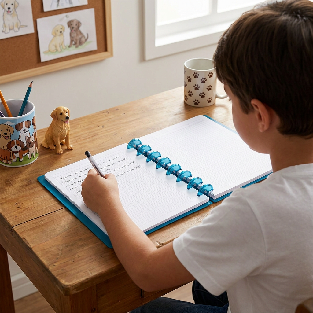 Cuaderno A5 Smart Book - Puppy Adventures - Petrol Blue