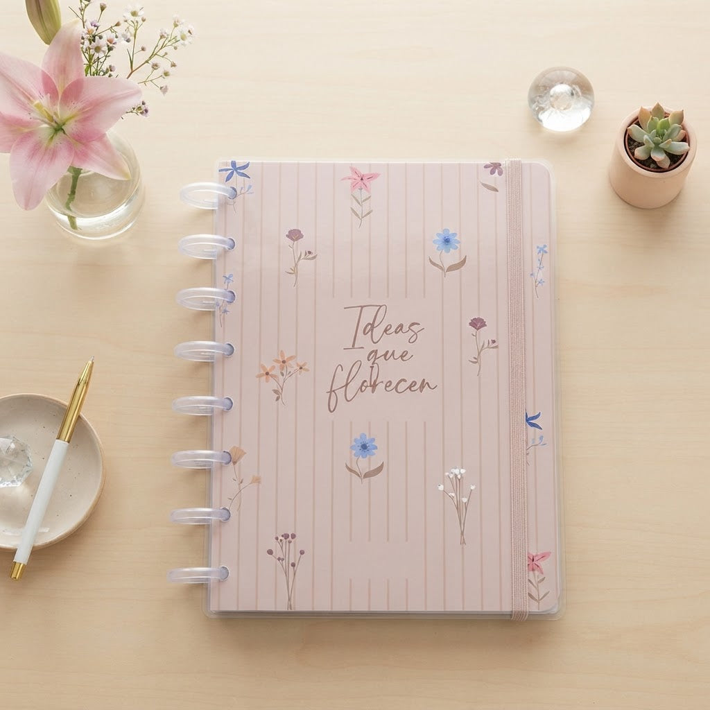 Cuaderno Smartbook Con Sistema de Discos – Petal Whisper - Color Sand