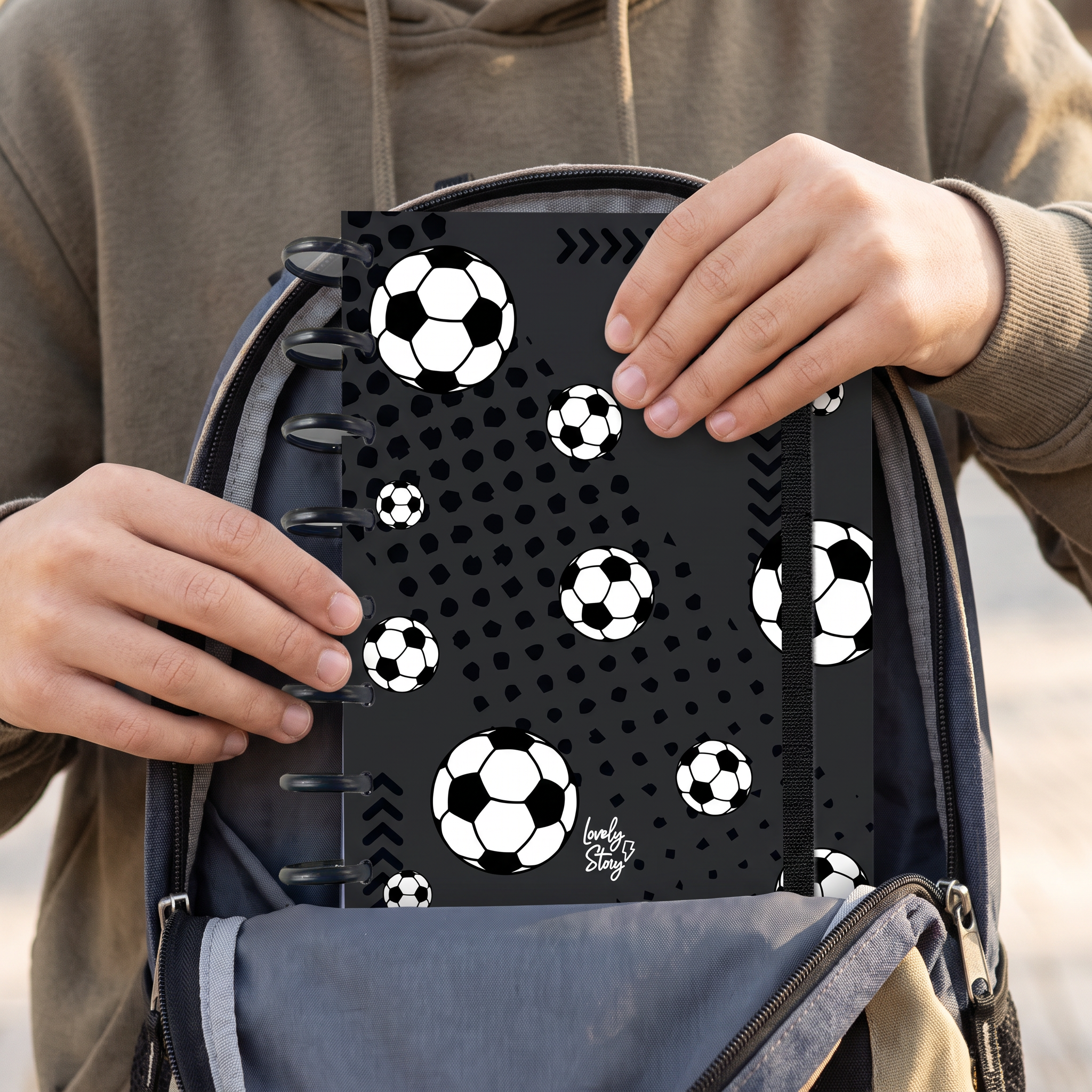 Cuaderno Smartbook Con Sistema de Discos  A5 – Football Match