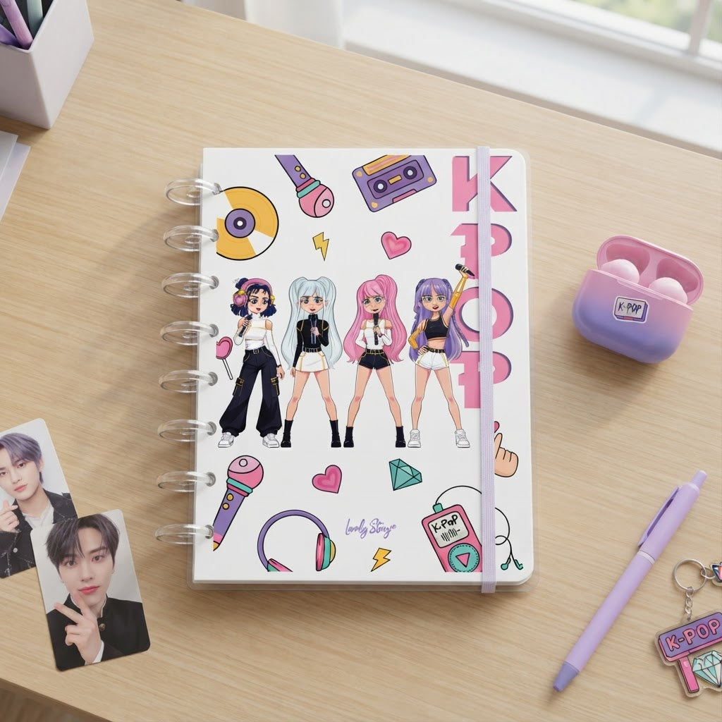 Cuaderno Smartbook Con Sistema de Discos – K-Pop | Lovely Story
