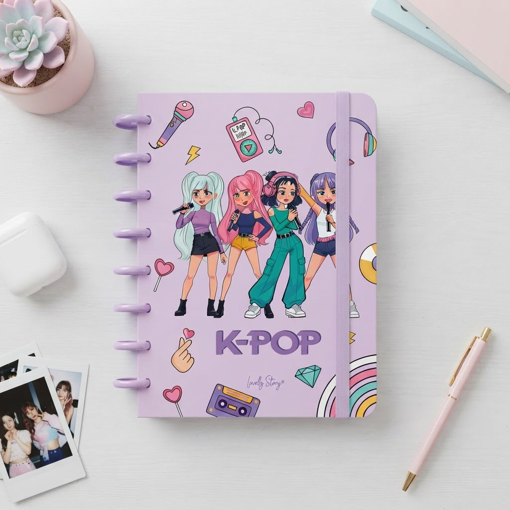 Cuaderno Smartbook Con Sistema de Discos – K-Pop | Lovely Story