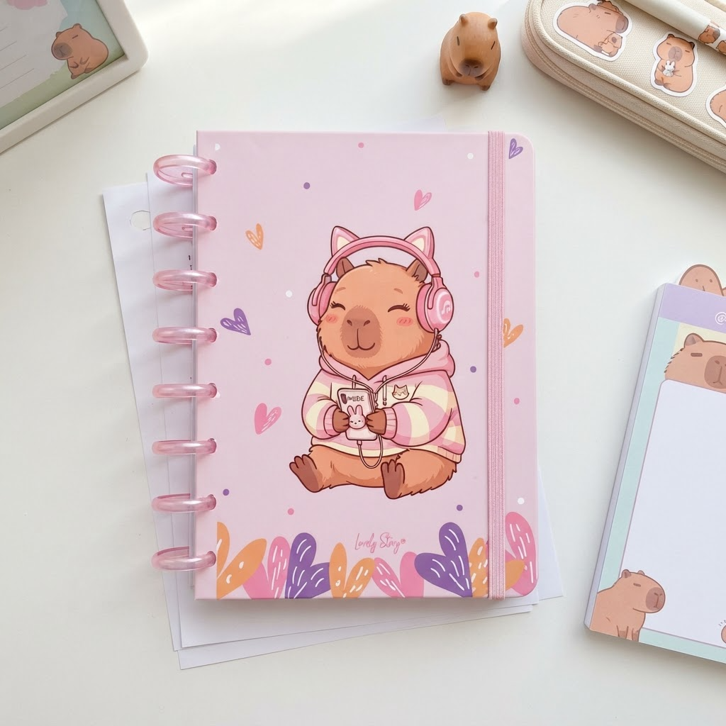 Cuaderno A5 Smart Book - Capi Music - Pink