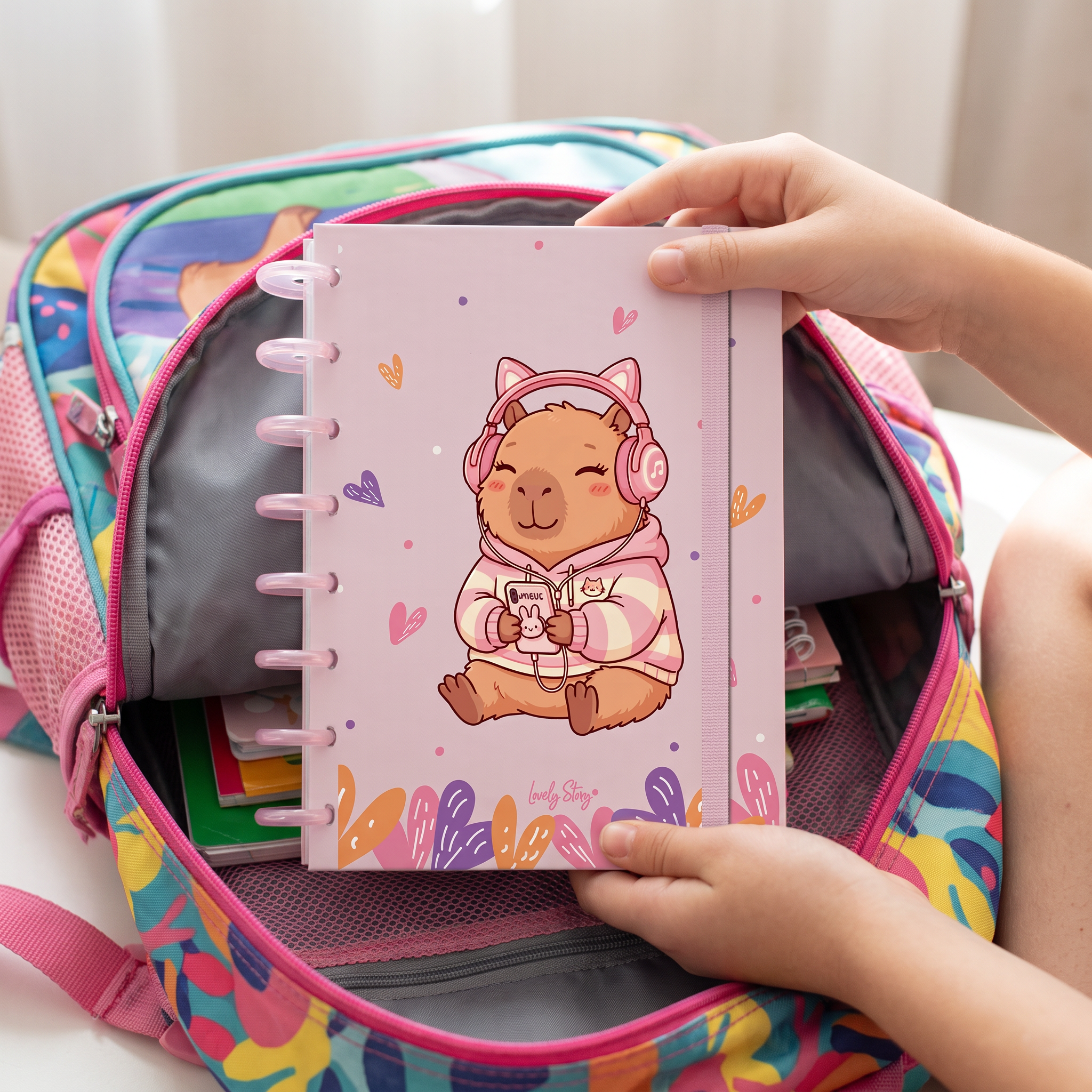 Cuaderno A5 Smart Book - Capi Music - Pink