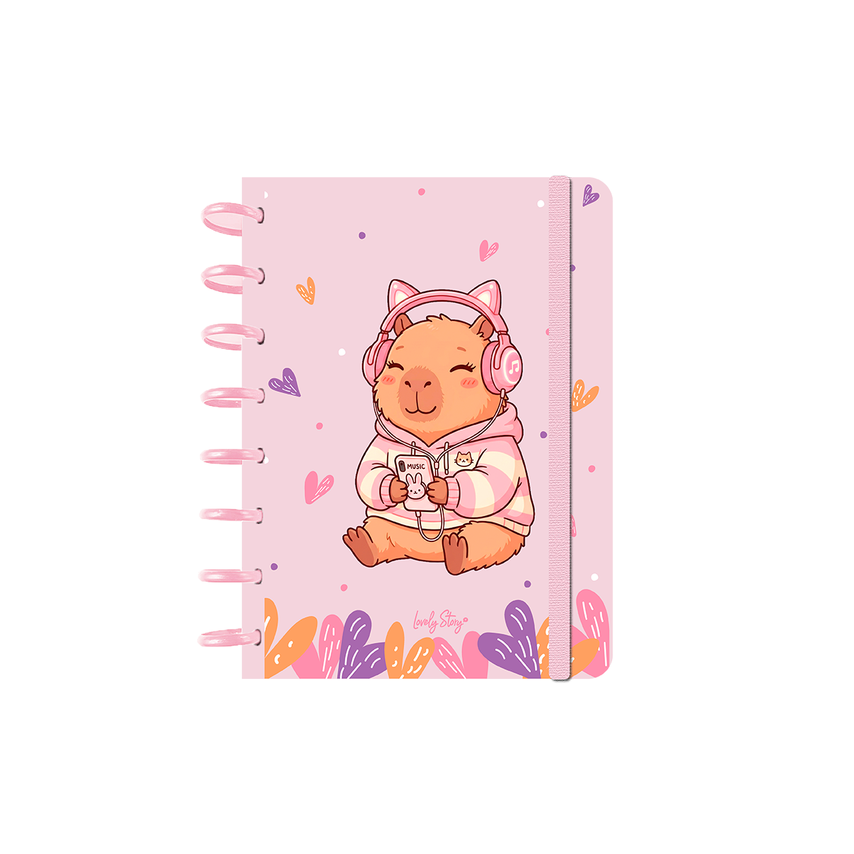 Cuaderno A5 Smart Book - Capi Music - Pink