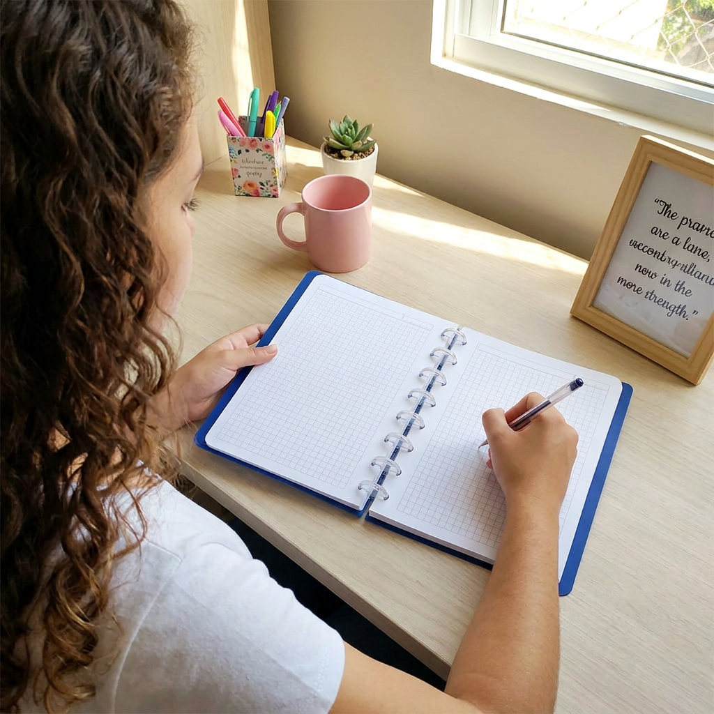 Cuaderno Smartbook Con Sistema de Discos – Fluffy Friend - Color Dark Blue