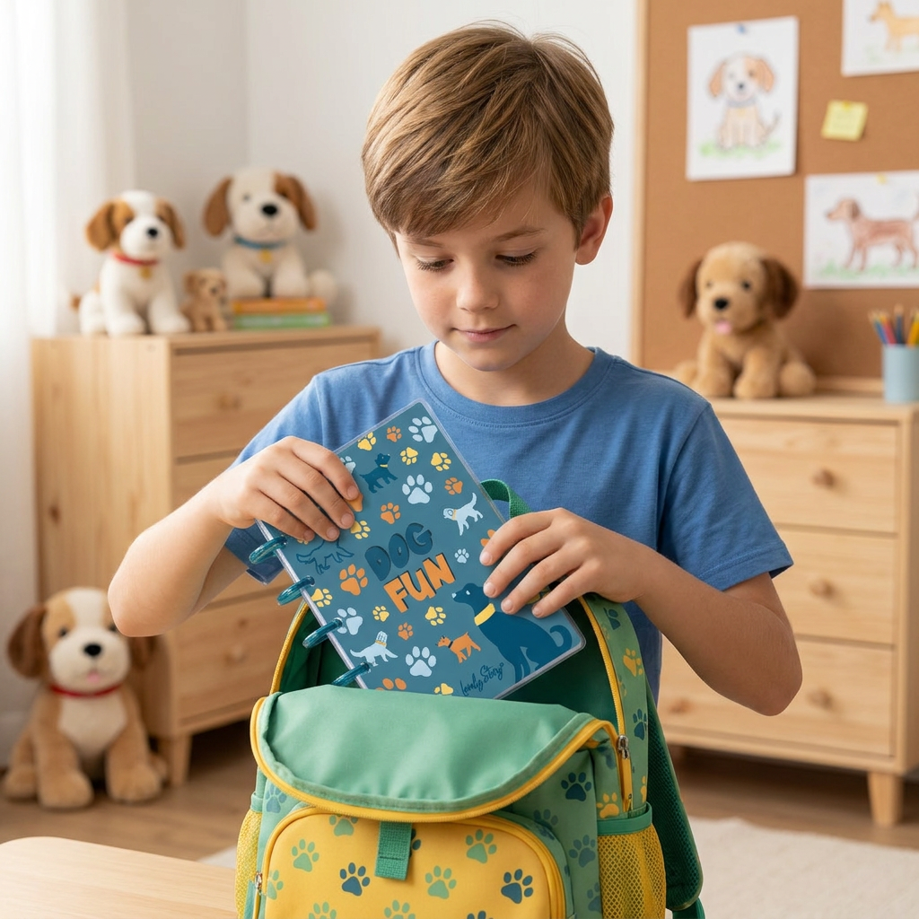 Cuaderno A6 Smart Book - Dog Fun - Petrol Blue