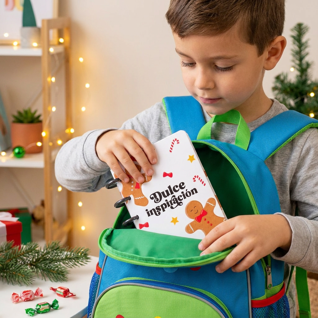 Cuaderno Smartbook con Sistema de Discos A6 – Navidad - Ice