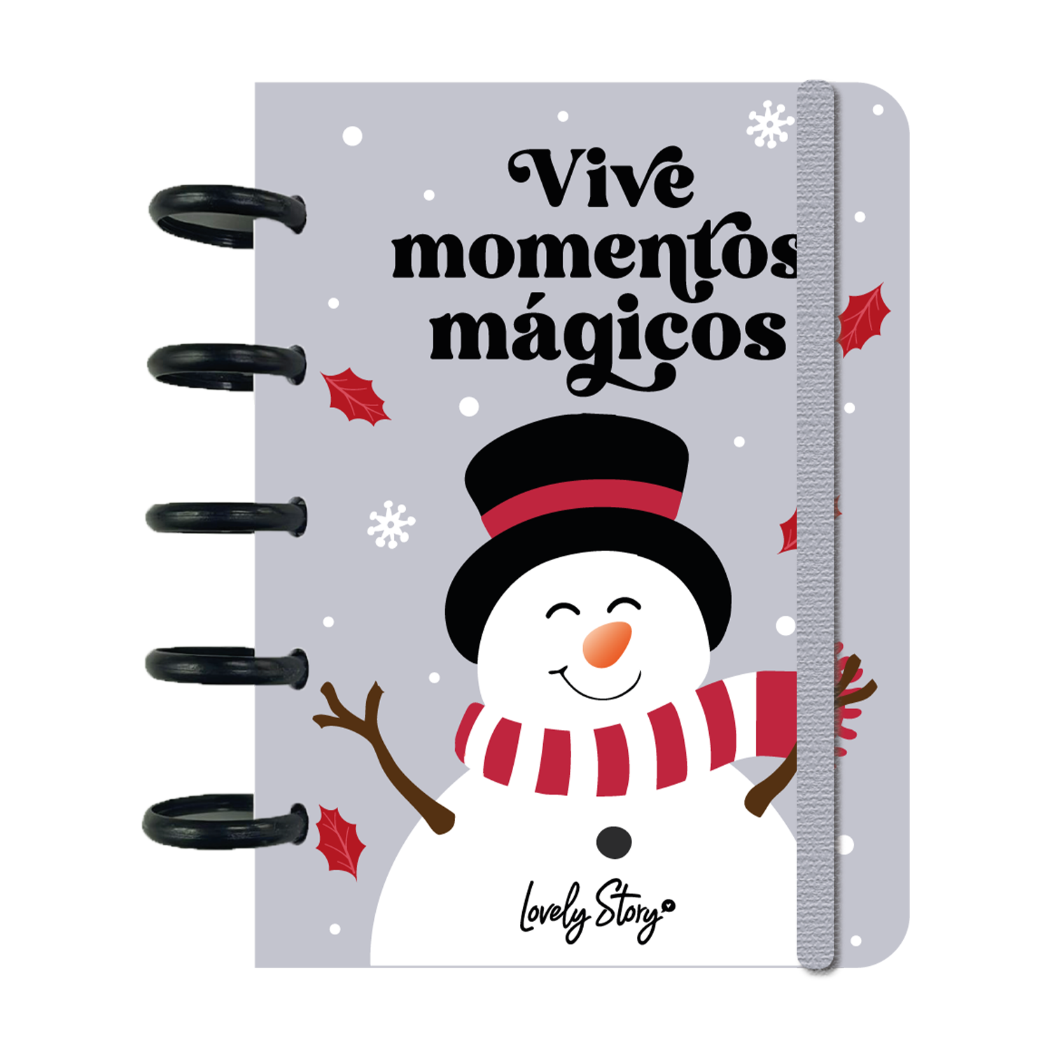 Cuaderno Smartbook con Sistema de Discos A6 – Navidad - Grey